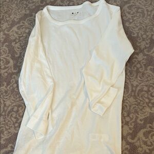 Three dots cotton tee White Long Sleeve Top